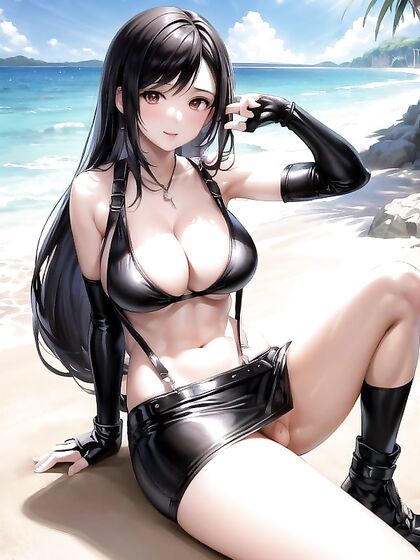 Beach Bikini Blow Job – Steamy 3rd Person Hentai Picture