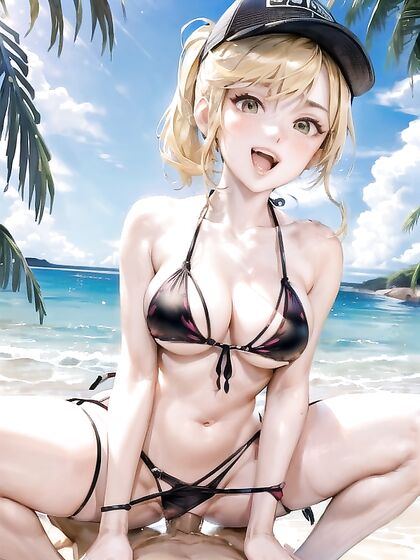Cute Beach hentai Fun with a Sexy Center Stage Cutie