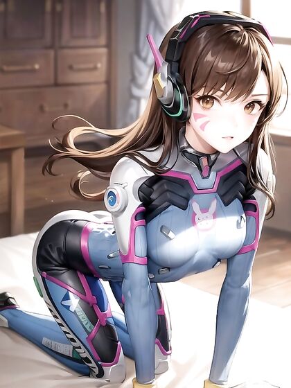 D'Va from Overwatch Gets Wild in Doggystyle Hentai Picture
