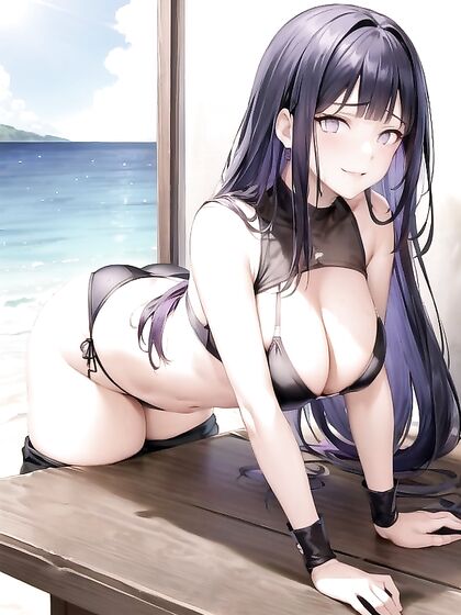 Doggystyle Picture on the Beach with Seductive Eyes Locked on You