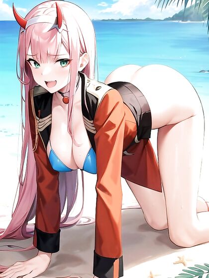 Blonde Babe on the Beach Gets Fucked Doggy Style in steaming hentai Picture