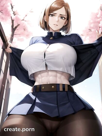 Muscular Girl 18+ in School Uniform Shows off Her Massive-Ass Hentai Picture