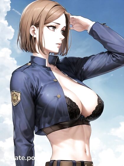 Kugisaki Nobara from Jujutsu Kaisen Shows Off Her Large Breasts in Side View Hentai Picture