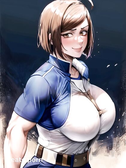 Muscular Baseball Player Smiles and Blushes in Sexy Hentai Picture