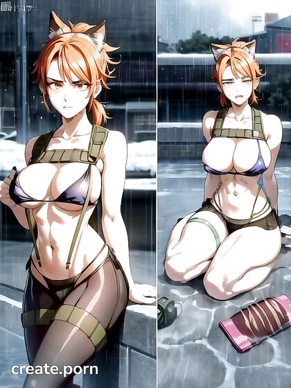 Muscular Stud Spreads His Legs in a Seductive Harem Hentai Image