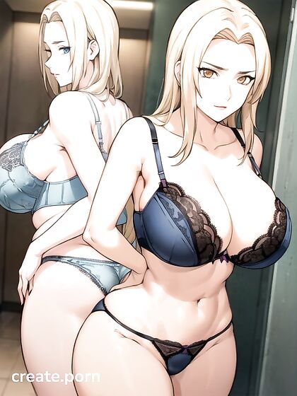LINGERIE LOVER'S DREAM – HANDS ON HIPS AND SUPPORTING ASS IN HOT HENTAI Picture