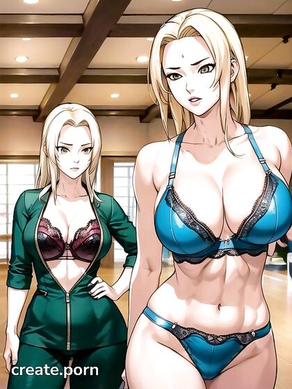 Muscular Girl 18+ with Large Breasts in Tight Clothes for Hot Hentai Picture
