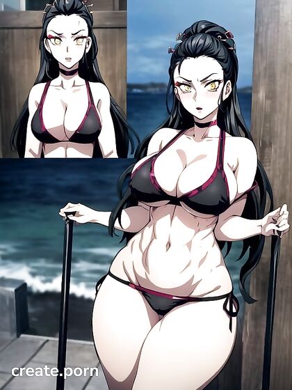 Daki from Demon Slayer Flaunts Her Curves in Tight Fits for Steamy Hentai Picture