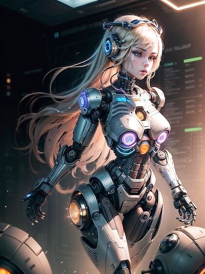 Athena's Hands Tease Tiny 18+ Droids in Busty Hentai Fantasy