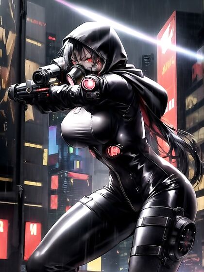 Rusty's Big Revolver and Tiny 18+ Ass in Trench Coat Hentai Picture