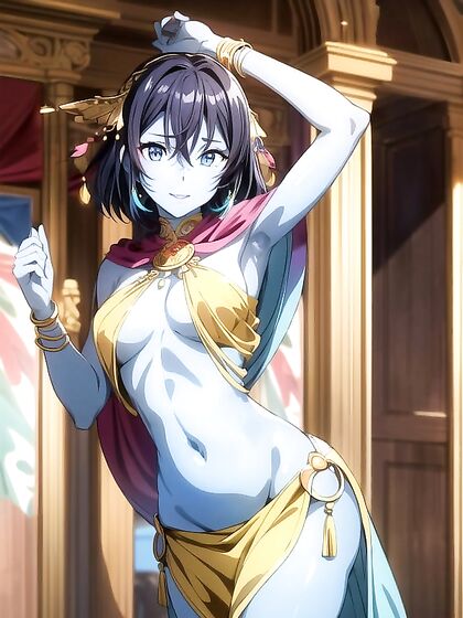 Blue-Skinned Beauty in  Hentai Picture Images