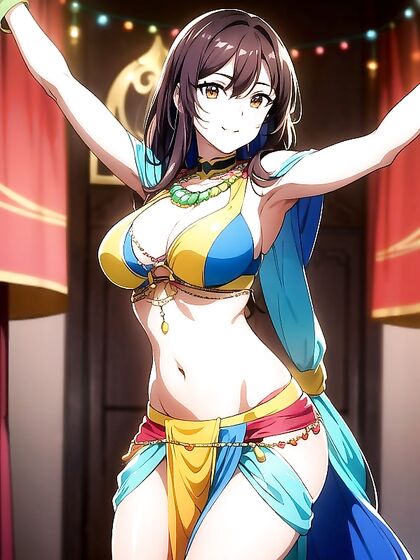 Dark-Skinned Beauty in Busty hentai Picture