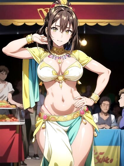 Yellow-Skinned Beauty at the Carnival Enjoying  Hentai Pleasure