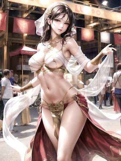 Dark-Skinned Beauty Enjoys Carnival Fun in Happy Hentai Adventure