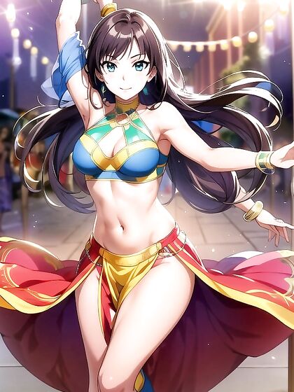 Busty Dancer Gets Happy in Ecstatic Hentai Picture