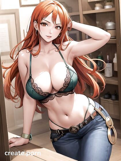Nami from One Piece Seduces in Lingerie with Busty Hentai Picture