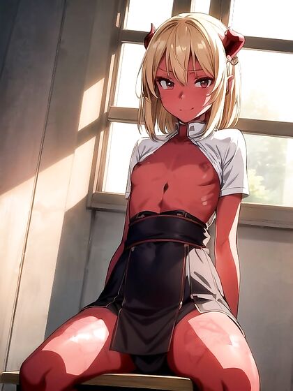 Blonde Student in School Uniform Seduces Teacher in Classroom Hentai'Picture