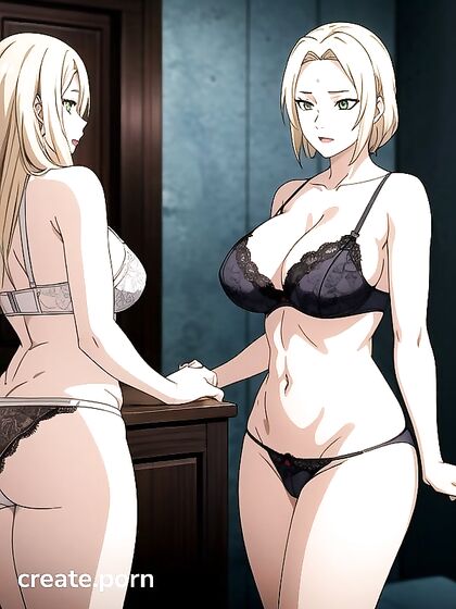 Tsunade from Naruto Shows Off Her Thighs in Sensual Hentai Images