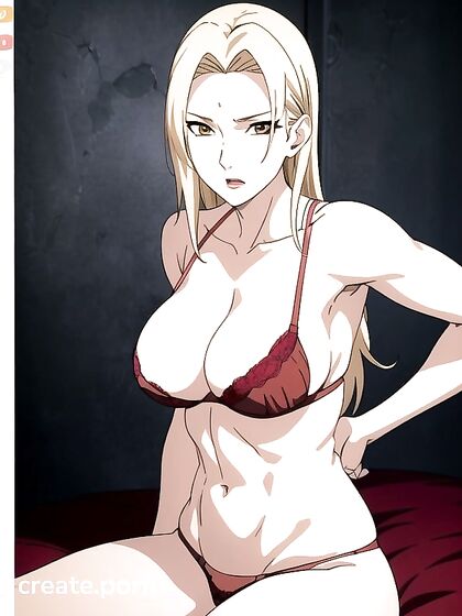 Tsunade from Naruto Ditches Her Bra for Steamy Red Panties Hentai Picture