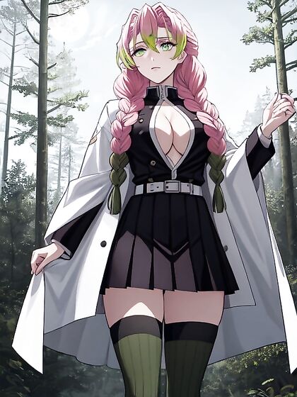 Mitsuri Kanroji from Demon Slayer Gets Wild in the Forest for Steamy Hentai Fun