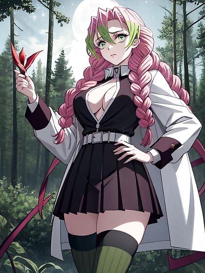 Mitsuri Kanroji Gets Wild in the Forest for  Hentai Pleasure