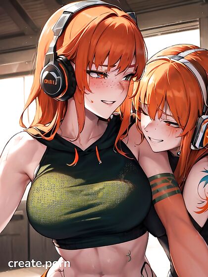 Wearing Jeans and Headphones in Straight Hentai Picture
