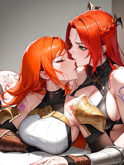 Ginger Beauty in Armor Gloves Enjoying Straight Hentai Pleasure