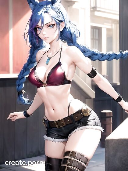 Jinx from League of Legends Gets Wild in Busty Hentai Adventures
