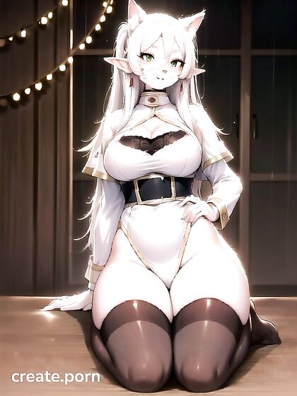 Sitting Down with Legs Spread in the Snow for Hot Hentai Pleasure