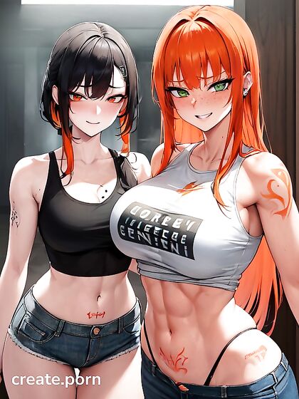 Blushing GingerGirl 18+s Embrace in Mischievous hentai Fun