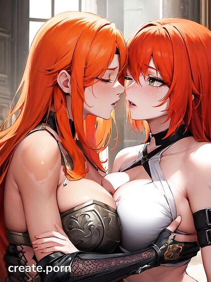 Ginger With Armor Gloves and Tattoos in Steamy Hentai Picture