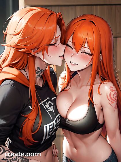 Teen 18+ With Perfectly Sized Breasts Enjoying  Hentai Picture