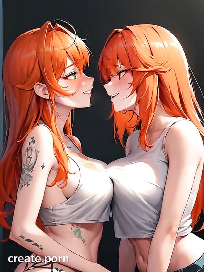 Gorgeous Ginger with Perfectly Perky Breasts in Exciting Hentai Picture