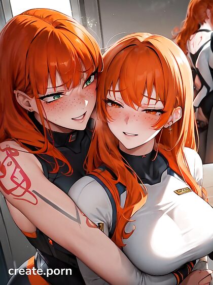 Ginger With Long Hair and Round Ass in Seductive Hentai Images