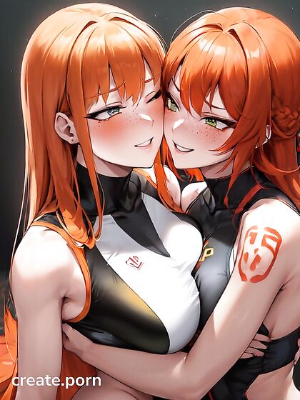 Fit Girl 18+s with Perfect Tits Share  Kisses in Seductive Hentai Picture