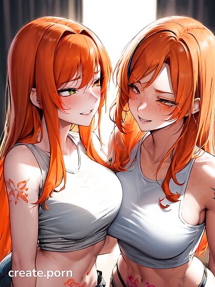 Blushing Mischievously withMedium Breasts and Tattoos in hentai AI Picture