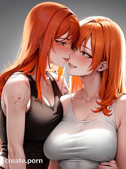 Rounded Ass Picture with Two Partners in Exciting Hentai Images