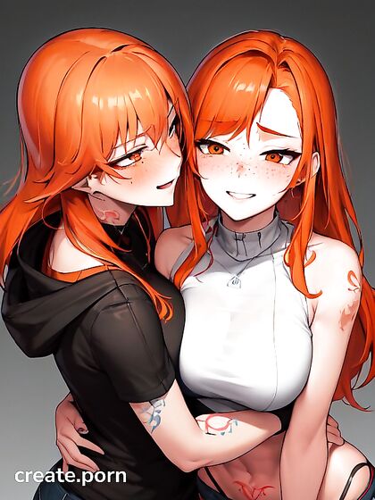 Ginger Chick in Hoodie Shows Off Tattoos inSTEAMY Hentai Picture