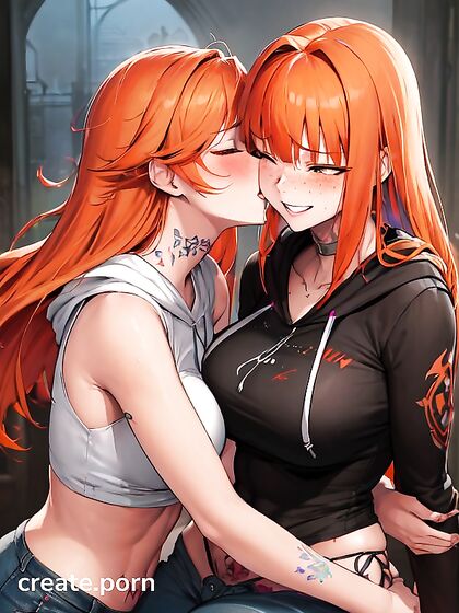 Two People Wearing Hoodies Explore Straight Hentai Pleasures