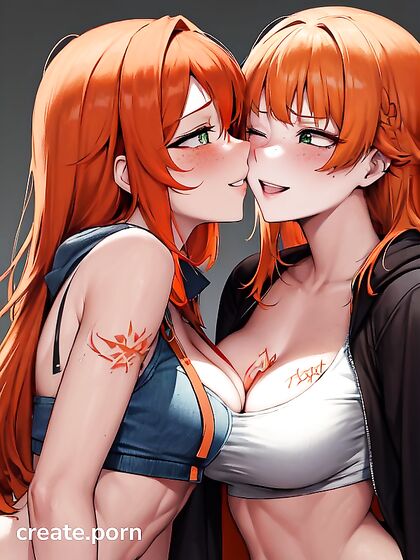 Green-Eyed Couple Enjoy  Straight Hentai Moments Together