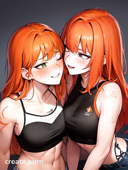 FitGirl 18+s Enjoy Casual Kisses in Seductive Hentai Images