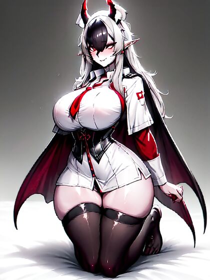 Topless Devil in Pyjamas for Steamy Hentai Picture