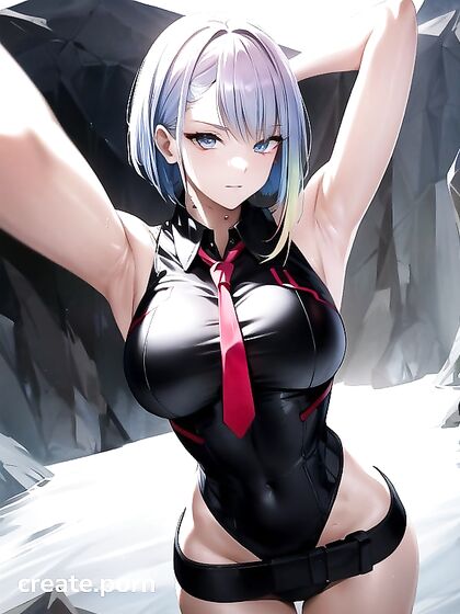 Lucy in Cyberpunk School Uniform Explores Caveman Fantasies in Hentai AIPorn