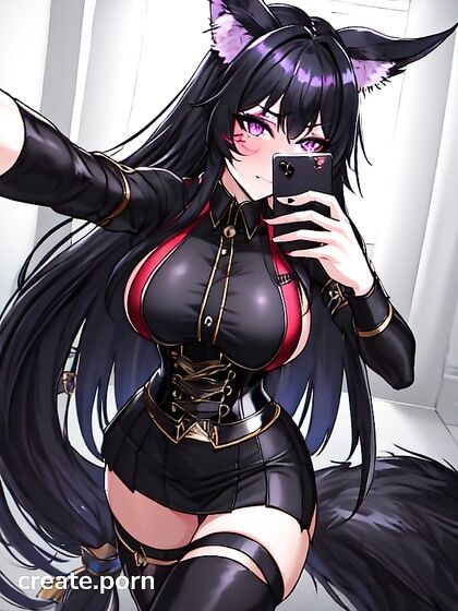 Goth Chick Takes Ultra-Detailed selfies in Steaming Hentai Picture