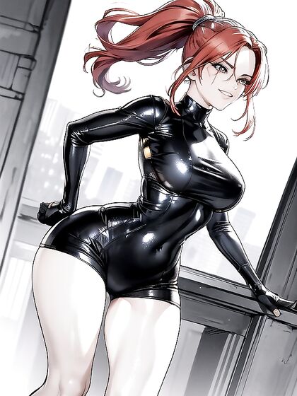 Samus from Metroid with Large Breasts and Red Hair in Steamy Hentai Picture