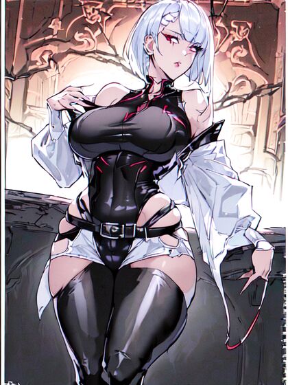 Goth Babe with Huge Tits and Massive Ass inMind-Blowing Hentai Picture