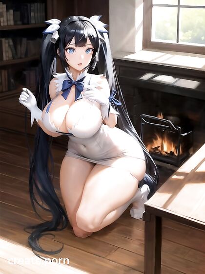 Hestia from DanMachi Shows Off Her Massive Boobs and Huge Ass in hentai AI Picture