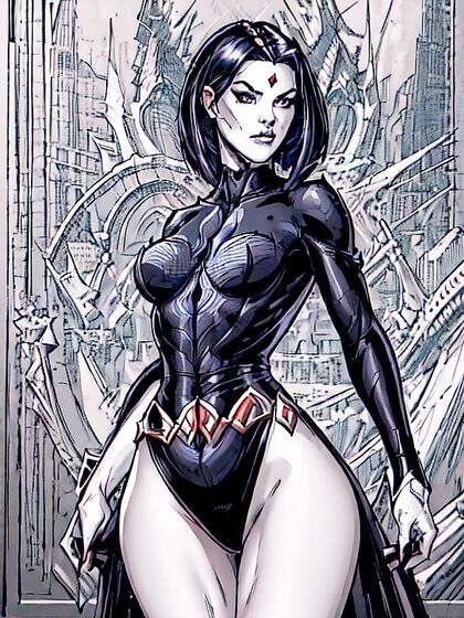 Large-Assed Heroine with Tiny 18+ Tits Takes the Comic Book World by Storm in Hentai AI Picture