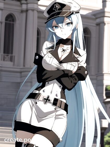 Esdeath from Akame ga ! in Anime-Accurate Outfit Showing Off Her Perfect Figure and Massive Tits