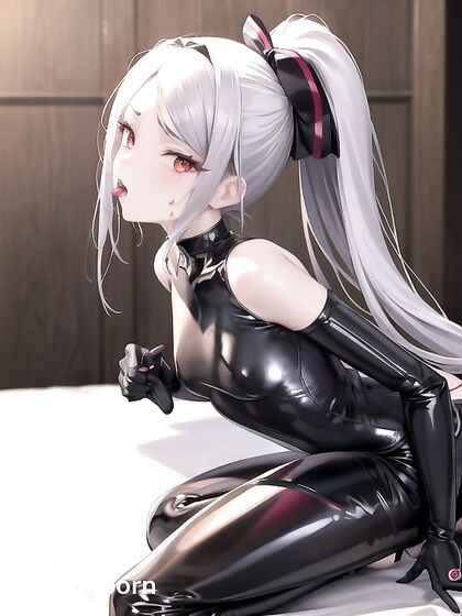 Masturbating in Latex for  Hentai Orgasms